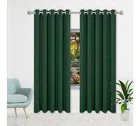 Tende Oscuranti per Interni 221 x 224 cm Moderne Termiche Tende Oscuranti Termiche Morbide per Camera da Letto e Soggiorno, Verde Scuro