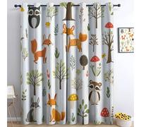 Tende Oscuranti Per Interni Colorato - Carino Bosco Animale della foresta Per Interni Tende Modern a tema - Stampa 3D Tenda Oscurante Finestra Termica Isolante 70L x 145A cm (2 Pannelli)