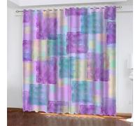 Tende Oscuranti per Interni Moderne 2 Pezzi 200 CM Altezza, Viola Tende Termiche con Anelli Blocchi Tenda Oscurante Camera da Letto Tenda Soggiorno, L140 x A200 CM
