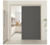 Tende Oscuranti per Porta, Tende Pieghevoli a Fisarmonica per Armadi Senza Porta Resistente all'Acqua Tenda Divisoria per Interni per Camera da Letto, Finestra, Bagno, Porta(Grigio,180x200cm)