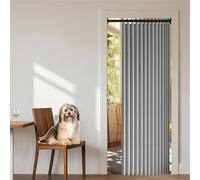 Tende Oscuranti per Porte a Fisarmonica 150 x 154 cm Impermeabile, Antispruzzo, Fisarmonica, Magnetica Anti-Spruzzi Tende Plissettate Divisorie per Camera da Letto, Bagno, Grigio