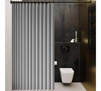 Tende Oscuranti per Porte a Fisarmonica 175 x 165 cm Impermeabile, Antispruzzo, Fisarmonica, Magnetica Anti-Spruzzi Tende Pieghevoli per Porte per Bagno, Camera da Letto, Grigio