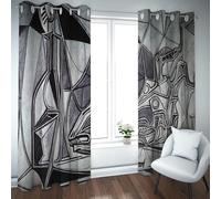 Tende oscuranti retrò astratte Cranio di capra, bottiglia e candela Stampe di pittura famose Tende per finestre per adulti Uomini Donne Camera da letto Bagno W132xL183cm 2 pannelli