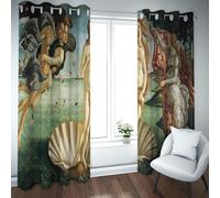 Tende oscuranti rinascimentali per soggiorno Agriturismo La nascita di Venere Stampe pittoriche famose tendeggi Occhiello Termoisolanti W132xL160cm 2 pannelli