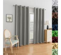 Tende oscuranti termiche 205 x 230 cm, isolamento acustico, con fodera nera, colore grigio chiaro, ideali per la decorazione delle finestre di soggiorno e camera da letto