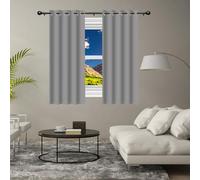 Tende Oscuranti Termiche 440 x 305 cm Moderne Termiche Tende Soggiorno per Porta Finestra, Decorazione e Divisorio Stanze, Grigio Chiaro