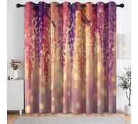 Tende Oscuranti Termiche Isolanti Camera da Letto Con Occhielli Fiori Da Sogno Appesi Rosa, Oscuranti Termiche Isolanti Per Soggiorno bambini, 70 x 160 cm