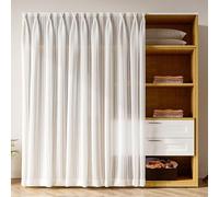 Tende per armadietti per mensole, tende autoadesive per mobili da cucina, tende da cucina sotto il lavello, senza attrezzi, senza trapano, facili da installare(White 1,120x180cm)