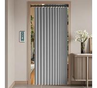 Tende per Armadio a Fisarmonica 260 x 176 cm Divisorio per Stanza, Isolamento Termico, per La Privacy Ganci Tenda Doccia Pieghevole per Camera da Letto, Soggiorno, Grigio