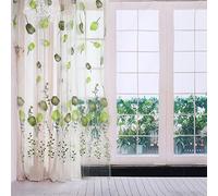 Tende per finestra a pannello, con stampa colorata, motivo: tulipani, 100 x 200 cm, velate, con drappeggio in tulle, per balcone, soggiorno, camera da letto, cucina, decorazioni