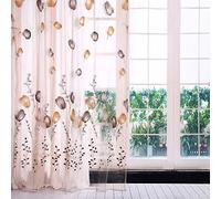 Tende per finestra a pannello, con stampa colorata, velate con drappeggio in tulle per balcone soggiorno, camera da letto cucina decorazioni Poliestere Arancione 100x200cm