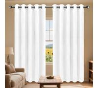 Tende per Interni 1 Pezzi 260 x 275 cm Antirumore/Porta Finestra Casa/Vari Colori Tende Oscuranti Camera da Letto Moderne per Soggiorno Camera da Letto, Bianco