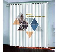 Tende Per Interni 3D Stampa Architettura Urbana Geometrica 2 Pezzi Con Occhielli 160x200 Cm Camera Da Letto E Soggiorno Finestra Moderne, Bambini Tenda Camera Da Letto Decorazione Tende Salotto, Cam
