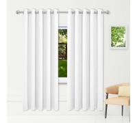 Tende per Interni Oscuranti 164 x 221 cm Isolanti Termiche Protezione Della Privacy Tende Camera da Letto per Il Soggiorno e La Camera, Bianco