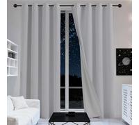 Tende per Interni Oscuranti 460 x 285 cm Isolanti Termiche Protezione Della Privacy Tende Oscuranti Camera da Letto Moderne per Il Soggiorno e La Camera, Grigio Chiaro