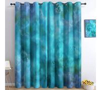 Tende per Interni Tenda Moderne Oscurante, Termiche Isolanti con Occhielli 91.5L x 214A cm 2 Pezzi Astratto Oceano Consistenza Anime Macchie, per ragazze e ragazzi camera da letto soggiorno Blu