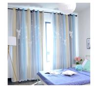 Tende Per Interni Tende oscuranti a doppio strato con stella ritagliata, tende con occhielli sfumati for camera da letto, soggiorno, decorazione della casa(Color-A4,GROMMET TOP_W132 X H160CM)