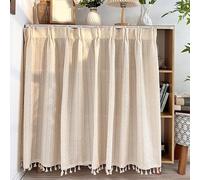 Tende per Mobili in Cotone E Lino, Antipolvere, per La Privacy, con Binario di Montaggio. Versatile Gonna Corta da Posizionare sotto Il Lavello, Ideale One Color 100x180cm/39x70in