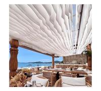 Tende Per Pergola Per La Decorazione Del Baldacchino, 10 Pezzi | Diritto Tessuto A Strisce con Cavo D'acciaio, esterno Vela A Drappo In Voile per Matrimoni Palco Spiaggia(50x500cm)