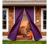 Tende per Porta Isolante Termico e Acustico, Zanzariera Porta Finestra, Magnetica Autoassorbente, Anti Freddo Oxford per Cucina Casa Nessuna Perforazione Necessaria 80 90 200 210cm(Marrone,1.4*2.30M)