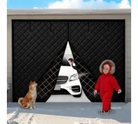 Tende per Porte da Garage per L'Inverno, Tende Magnetica per Portes Isolamento Termico Antivento, Copertura Isolante per Lo Schermo Della Porta 215 240 244 275 360 365 490cm(Black,400x270cm)