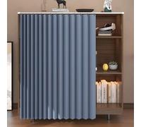 Tende per scarpiere, impermeabili, antipolvere, per cucina e bagno, scorrevoli sotto il lavandino, blu, dimensioni: 70 x 90 cm, decorazione per la casa elegante e funzionale