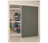 Tende Pieghevole Divisorio per Stanze, Tenda per Porta Termica Isolante Freddo e Caldo con Pomelli Magnetici/Traccia per Porta Dell'armadio e Porta Dello Spogliatoio(C,Track W150cm/Curtain H240cm)