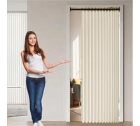 Tende Pieghevoli Magnetiche 135 x 150 cm Divisorio per Stanza, Isolamento Termico, per La Privacy Personalizzabile Tenda Bagno Doccia per Camera da Letto, Bagno, Beige