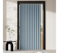 Tende Pieghevoli Magnetiche 135 x 150 cm Isolamento Termico, Blocco Della Luce, Stile Pieghevole Tende Della Porta Magnetiche Oscuranti per Camera da Letto, Soggiorno, Blu