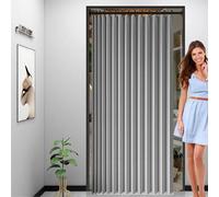 Tende Pieghevoli Magnetiche 140 x 170 cm Divisorio per Stanza, Isolamento Termico, per La Privacy Tende Pieghevoli a Fisarmonica per Camera da Letto, Soggiorno, Grigio