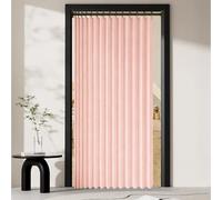 Tende Pieghevoli Magnetiche 140 x 170 cm Isolamento Termico, Blocco Della Luce, Stile Pieghevole Tende Della Porta Magnetiche Oscuranti per Camera da Letto, Soggiorno, Rosa