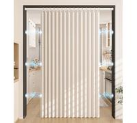 Tende Pieghevoli per Porte, Tenda Magnetica Oscurante per Porta Interna con Asta Telescopica, Tenda Divisoria per Interni Camera da Letto Finestra Bagno con Fermatenda