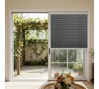 Tende Plissettate 78 x 50 cm Opache, Protezione da Sole e Sguardi Indiscreti, con Clip, Altezza Regolabile, Termiche Tende a Rullo per Porte, Tutte Le Finestre Interne, Grigio