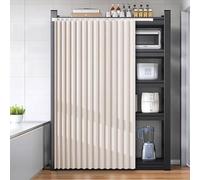 Tende plissettate a fisarmonica per mobili da cucina, adesivi antipolvere, pannelli per la privacy, con binario, perfette per armadi aperti, elegante decorazione per la casa, facile installazione