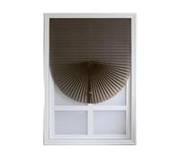 tende plissettate adesive Tende autoadesive for finestre oscuranti pieghettate Paralume in carta senza fili Pieghevole in tessuto non for il balcone del bagno per Windows(Coffee,60x150CM)