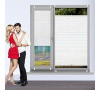 Tende Plissettate con Foratura su Misura 42 x 80 cm, Protezione Solare in Tessuto, Tenda Avvolgibile Tende a Nido D'Ape, Tenda a Rullo Plissettata, per Finestre, Bianco