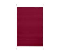 Tende plissettate in poliestere di alta qualità, resistenti e leggere, 130 x 160 cm, adatte per l'uso in casa, ufficio e camera da letto, tende di alta qualità, Rosso