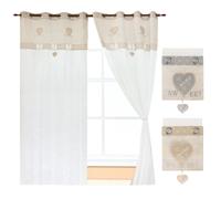 Tende porta finestra interno coppia 2pz più misure moderne tessuto shabby chic