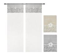 Tende shabby chic finestra porta interno coppia 2pz più misure tessuto lino casa