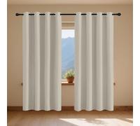 Tende Soggiorno Moderne 60 x 90 cm Antirumore/Porta Finestra Casa/Vari Colori Tende Camera da Letto Isolanti per Il Soggiorno e La Camera, Beige