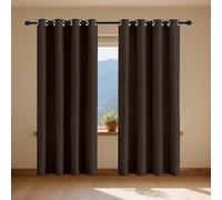 Tende Soggiorno Moderne 60 x 90 cm Antirumore/Porta Finestra Casa/Vari Colori Tende Camera da Letto Isolanti per Il Soggiorno e La Camera, marrone