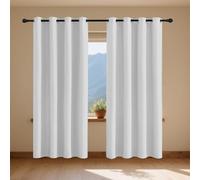 Tende Soggiorno Moderne 60 x 90 cm Antirumore/Porta Finestra Casa/Vari Colori Tende Camera da Letto Isolanti per Il Soggiorno e La Camera, Bianco