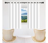 Tende Soggiorno Moderne 620 x 215 cm Isolanti Termiche Protezione Della Privacy Tenda Oscurante da Esterno per Interni Finestre con Anelli, Bianco