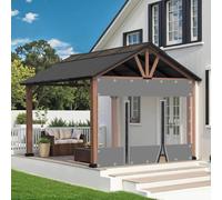 Tende Telone Impermeabili in Pvc Trasparente,Pannelli Laterali in Teloni Grigia Trasparenti Per Pergola,Tende Per Eventi e Tendoni Con Cerniere,Tende Divisorie,Con Occhielli,W×H-2×1.8m(6.6 * 5.9ft)