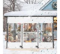 Tende Telone Trasparente Impermeabile Per Esterno,Pannelli Laterali in Teloni Bianco Trasparenti Per Pergola,Gazebo,Con Porte a Cerniera,Telo in Plastica Pvc,Con Occhielli,W×H-2×1.8m(6.6 * 5.9ft)