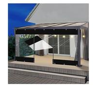 Tende Teloni Trasparenti Impermeabili for Esterno, Telone Trasparente con Porta Cerniera, Patio Verandato Pergola, Pannello Laterale in Telone for Gazebo,pesante ( Size : H2.6xW2.5m/H8.5xW8.2ft )