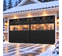 Tende Termica Isolante Freddo e Caldo Garage, Porta Magnetica Antivento | Telo coibentato multistrato, blocca spifferi gelidi, trattiene calore e abbatte consumi energetici(Blacks,427x274cm)