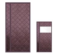 Tende Termica Magnetica Per Porte, Tende Per Porta Inverno Termica Grigio 80/90/100/110/120cm, Contro Freddo E Calore Per Balcone Soggiorno Cantina Cucina(Marrone,W 140 x H 240cm)