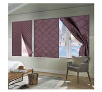 Tende Termica Per Finestre Con Cerniera Coperta Isolante Per Finestre Per L'invernoTessuto Oxford Spesso In Cotone Per Mantenere La Casa Calda E Resistente Alle Intemperie(Marrone,W140*H160cm)