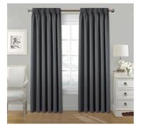 Tende Termiche Grigie Foderate Con Nastro A Pieghe A Matita BLACKOUT E Fiocchi